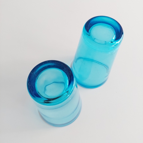 Aqua Blue 16oz Pint Glasses Set of 2 Turquoise Beer Glasses - Picture 3 of 6